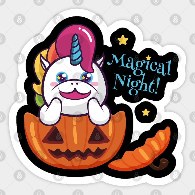 Magical Night! Halloween Unicorn Shirt Gifts Sticker by creative